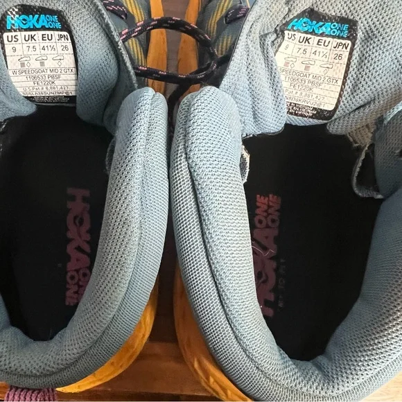 Hoka One One - Women's Speedgoat Mid 2 GTX Trail Hiking Shoes Blue - Sz 9 - Picture 7 of 7